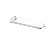 Paulmann 70879 Aplique LED Arneb Incl. 1x9 W IP44, Techo, Cromo, lÃ¡mpara de baÃ±o, Aluminio, acrÃ­lico, luminaria para Espejo 3000 K, 9 W
