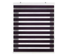Zebra Textil Sansa Estor Enrollable Doble Tejido, Noche y dÃ­a, Poliester, Violeta, 105 x 250 cm