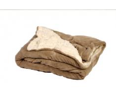 Comptoir du linge MOU15TAU - Manta para cama, 200 x 200 cm, color beige