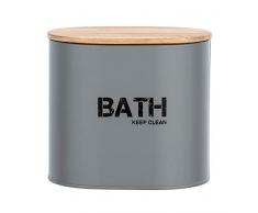 Wenko 23701100 Gara - Caja para Cuarto de baño con Tapa, Color Gris