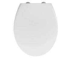 WENKO Tapa de WC Delos - Asiento de inodoro 2 en 1, antibacteriano, para los niÃ±os y los padres, con dispositivo automÃ¡tico de descenso, Duroplast, 37.5 x 44.5 cm, Blanco