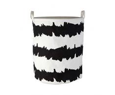 Premier Housewares - Cesta para la Colada (60% poliÃ©ster, 40% algodÃ³n), Color Blanco y Negro