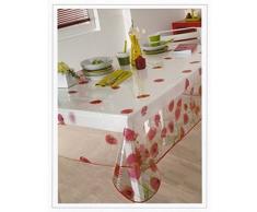Calitex Red Poppy mantel PVC rojo, pvc, rojo, 200x140 cm