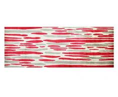 Estilo de Vida Mat 1502Â Agua Caso Alfombra de Pasillo, Lavable y Antideslizante, Microfibra, Rojo, Beige, 67x170cm