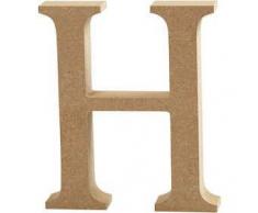 Creativ Company Escultura Decorativa con Forma de Letra A, en Tablero de Densidad Media, marrÃ³n, Madera, marrÃ³n, 11 x 2 x 13 cm