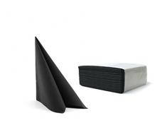 Alvotex Airlaid Servilletas, algodÃ³n, Negro, 40 x 40 cm