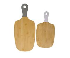 BIRAMBEAU - Utensilios de cocina - Juego de 2 tablas de cortar - Modelo grande - Modelo mediano - Accesorios de cocina de bambÃº