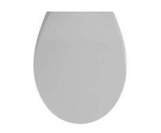 WENKO Tapa de WC Samos concrete gris - antibacteriano, dispositivo automÃ¡tico de descenso, sujeciÃ³n higiÃ©nica Fix-Clip, Duroplast, 37.5 x 44.5 cm, Gris claro