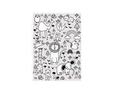 Komar Wandbild Von Scribble Park | Poster, Bild, Wohnzimmer, Schlafzimmer, Dekoration, Kunstdruck | ohne Rahmen | P104A-50x70 fotomural, Negro, Blanco