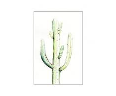 Komar Wandbild Von Saguaro Watercolor | Poster, Bild, Wohnzimmer, Schlafzimmer, Dekoration, Kunstdruck | ohne Rahmen | P070B-30x40 fotomural, carbÃ³n