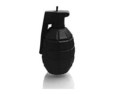 Candellana Hecho a Mano Grenade Vela de Regalo - Divertida - Vela Decorativa - Decoración del Hogar - Regalos para Amigos - Mecha de Algodón - Tiempo de Quemado 25h - Vela Black Matt