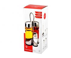 HOME Vinagrera de Aceite de Vidrio/Acero Inoxidable de 4 Piezas Utensilios de Cocina, Multicolor, One Size, 4