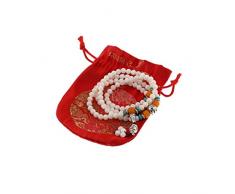 lachineuse Mala Budista de Concha â 108 Perlas de 6 mm â Bolsa Satinada de Regalo