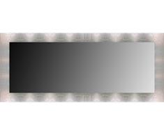 Lienzos Levante Espejo Decorativo baño/recibidor, Madera, Plata, 97 x 76 cm.