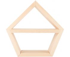 Nogal Hollow Pino Diamond Estante Interior, Multicolor, 28.95Â X 29.71Â X 10,16Â cm