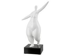 Casablanca - Escultura Decorativa Moderna XL, Figura de Mujer y Mujer, diseÃ±o de Estatua Blanca Brillante, Altura 37 cm