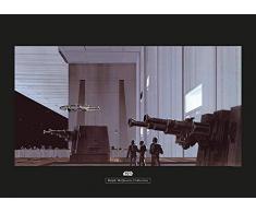 Komar Wandbild Von Wars Classic RMQ Death Star Hangar | Kinderzimmer, Jugendzimmer, Dekoration, Kunstdruck | ohne Rahmen | WB131-70x50 fotomural, carbÃ³n