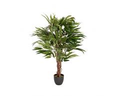 hjh OFFICE Planta artificial MANGO altura 130 cm verde 588 hojas gran planta de interior Ã¡rbol de mango maceta Ã¡rbol artificial, 871001