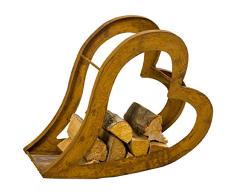 Boltze 1008289 - EstanterÃ­a de Hierro (Metal con pÃ¡tina de Ã³xido, 73 x 27 cm, Altura 57 cm, con Rejilla de diseÃ±o Shabby y Estante de Madera, decoraciÃ³n para Exteriores)