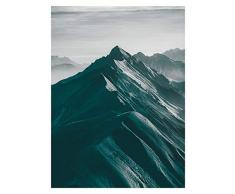 Komar Wandbild Von Mountains Top | Poster, Bild, Wohnzimmer, Schlafzimmer, Dekoration, Kunstdruck | ohne Rahmen | P126B-30x40 fotomural, Schwarz, Grau, WeiÃ