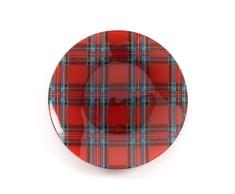 Plato de postre cuadro tartan