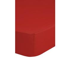 emotion SÃ¡bana Bajera ElÃ¡stica Jersey Fitted Rojo Cama 100/110 (160/180 x 200 cm)