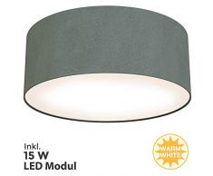 Briloner Leuchten – Lámpara de techo LED, color gris, 1.350 lúmenes, 3000 K, otros metales,