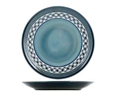 H&H 7946601 Plato llano Minorca, Stoneware Decorado, 28 cm