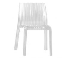 Kartell Frilly Silla, Cuero, Blanco, 47x78x85 cm, 2 Unidades