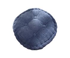 Cutefly CojÃn Redondo de algodón cómodo Lavable para Silla cojÃn Tatami cojÃn para el hogar Coche Oficina, 40 x 10 cm - Azul, 40 x 10 cm