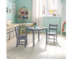Flash Furniture Juego de Mesa Cuadrada de Actividad, Madera de ingenierÃa, Gris