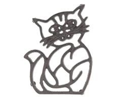 Clayre & Eef 6Y3052 - Posavasos, diseÃ±o de Gato 14 x 19 x 2 cm.
