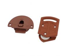 Sourcingmap - Rodillo de Puerta corredera para Armario de 3,6 mm de diámetro, Placa de plástico