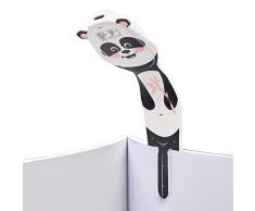 Lámpara de lectura recargable Flexilight | Luz de libro 2 en 1 | Lámpara LED enganchable | Linterna para libros | BaterÃa recargable por USB para más de 12 horas | Accesorios para libros (Panda)