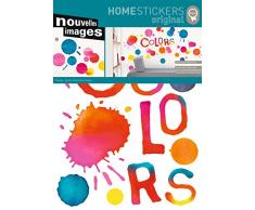 Nouvelles Images HOST1870 - Adhesivos decorativos para pared, diseÃ±o de lunares, multicolor