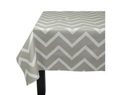 Flor de Sol n300cleu mantel cuadrado de algodón plastificado (160 x 300 cm, tela, blanco y negro, 300x160x0.2 cm