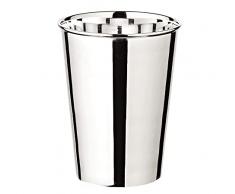 EDZARD Taza Mido (250 ml), Plateado, Altura 10 cm, Jarra para Beber, Vaso para Whisky, Cocktail, Agua, Zumo de Frutas