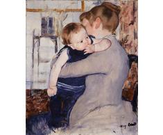 Legendarte Mary Cassatt La Madre y el Niño Impresión Digital sobre Lienzo, cm. 50x60