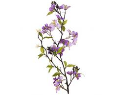 DRW Set de 6 Ramas con Flores Artificiales en Violeta 79 cm