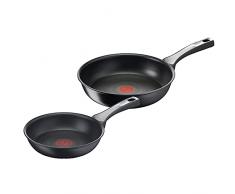 Tefal Unlimited On - 2 Sartenes de 20/26 cm con revestimiento muy resistente, Thermo-Signal, Thermo-Fusion, forma profunda, todo tipo de cocinas, apto para horno, sin PFOA, Juego de 2 Sartenes