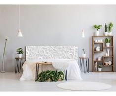 Oedim - Cama PVC Estampado Blanco 150x60cm | Disponible en Varias Medidas | Cabecero Ligero, Elegante, Resistente y Económico