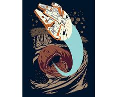 Komar Wandbild Von Star Wars Classic Vector Asteroid Worm | Kinderzimmer, Jugendzimmer, Dekoration, Kunstdruck | ohne Rahmen | WB107-30x40 fotomural, carbÃ³n