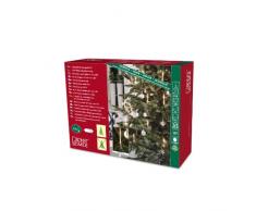 Konst Smide 1167-000 - Cadena de luces led para el árbol de Navidad (10 velas luminosas, 20 diodos de luz blanca cálida, transformador interno de 4,5 V, incluye interruptor)