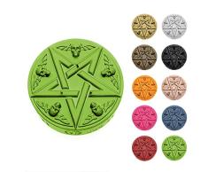 Candellana Hecho a Mano Pentagram Vela de Regalo - Divertida - Vela Decorativa - Decoración del Hogar - Regalos para Amigos - Mecha de Algodón - Tiempo de Quemado 50h - Vela Lime
