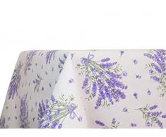 BIANCHERIAWEB Mantel de Cocina y salÃ³n de diseÃ±o Lavanda, Fabricado en Italia, Mantel de Mesa 100% algodÃ³n, 140 x 140 cm