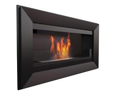 KRATKI Charlie - Chimenea de Pared de etanol (510 x 880 cm, 0,75 L), Color Negro