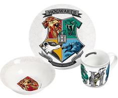 HP Hogwarts - Vajilla infantil (porcelana, 3 piezas)