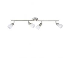 Brilliant Sofia Foco de superficie Cromo, NÃ­quel, Blanco E14 - Punto de luz (Foco de superficie, E14, 3 bombilla(s), LED, Cromo, NÃ­quel, Blanco)