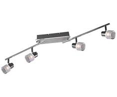 Trio 874410406 - Barra de focos para interior con 4 luces, LED, SMD, 4,5 W, 430 lm, 3000 K