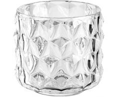 LEONARDO HOME Poesia 076432 - Portavelas (Cristal, 10 cm), diseÃ±o de Rombos